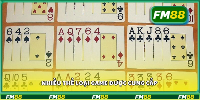 Nhiều thể loại game được cung cấp