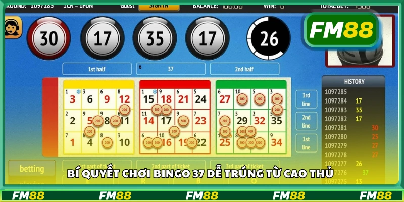 Mẹo đánh Bingo 37 hiệu quả được chia sẻ bởi người chơi lâu năm